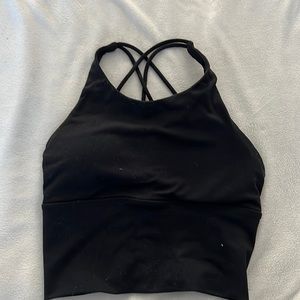 L’URV Black High Neck Crop Top/ Sports Bra